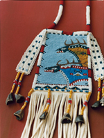 LAKOTA BEADED DEERSKIN BAG